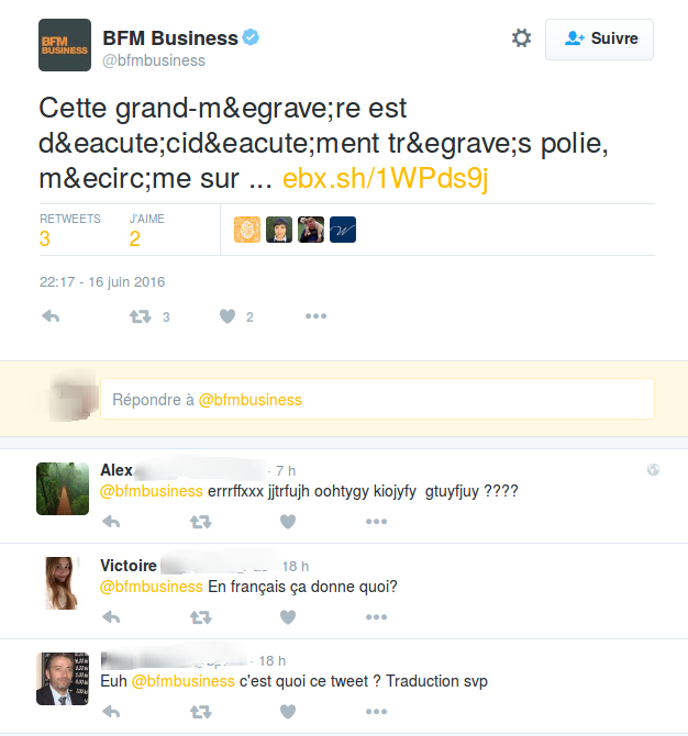 exemple d'entités non converties