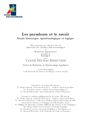 Les paradoxes et le savoir